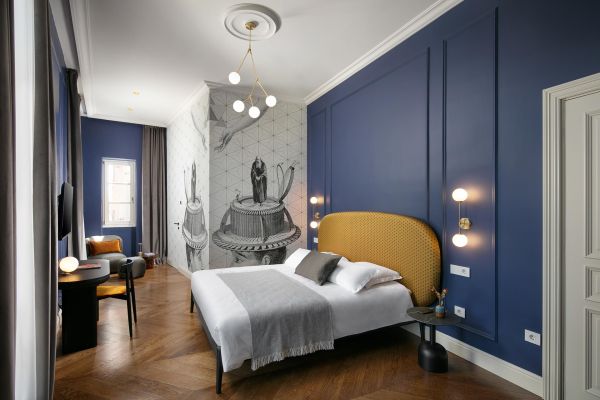 Vibrant and eclectic: Interior of Superior double room 'Memento' at Almayer Art & Heritage Hotel's annexe building.